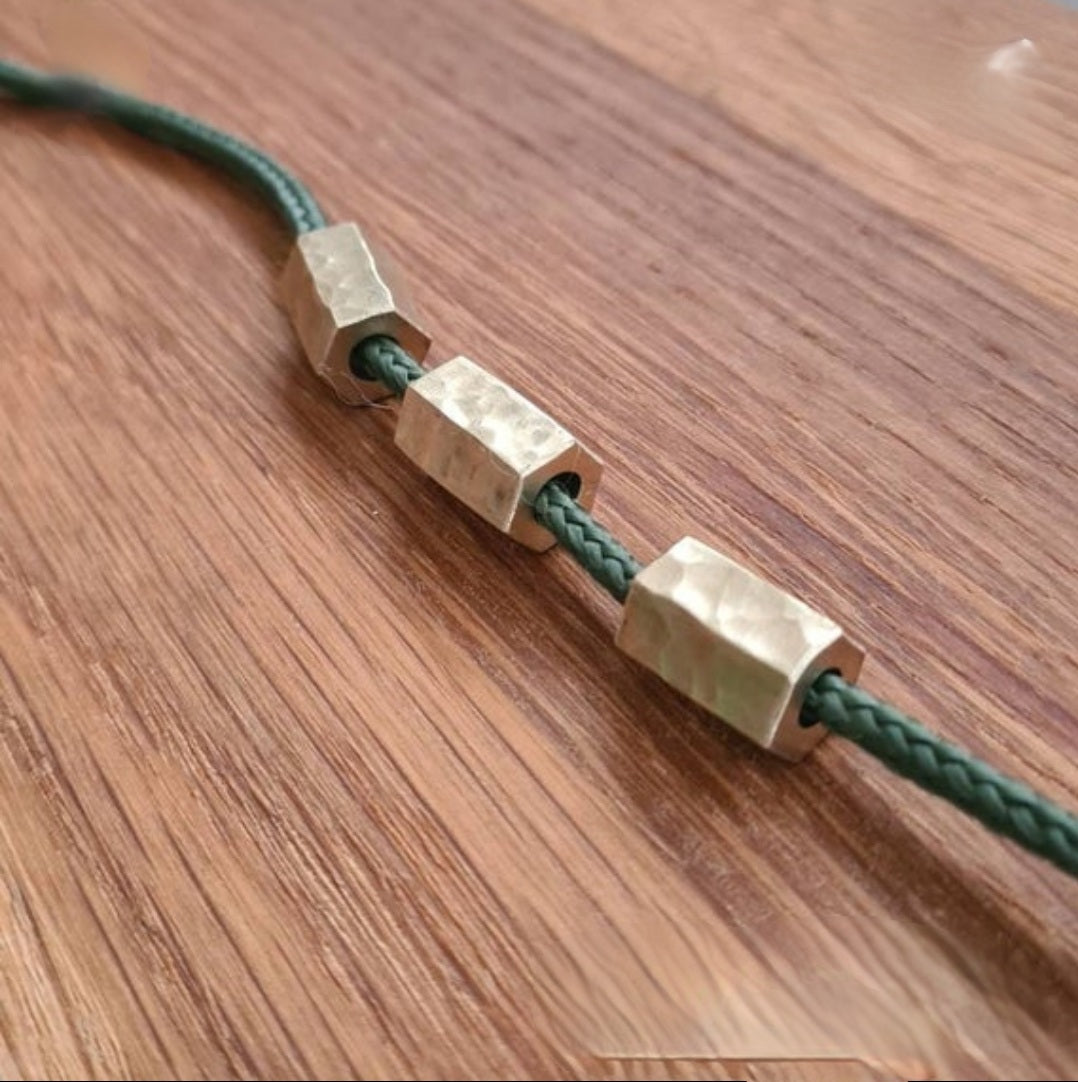Hex Brass Lanyard Beads