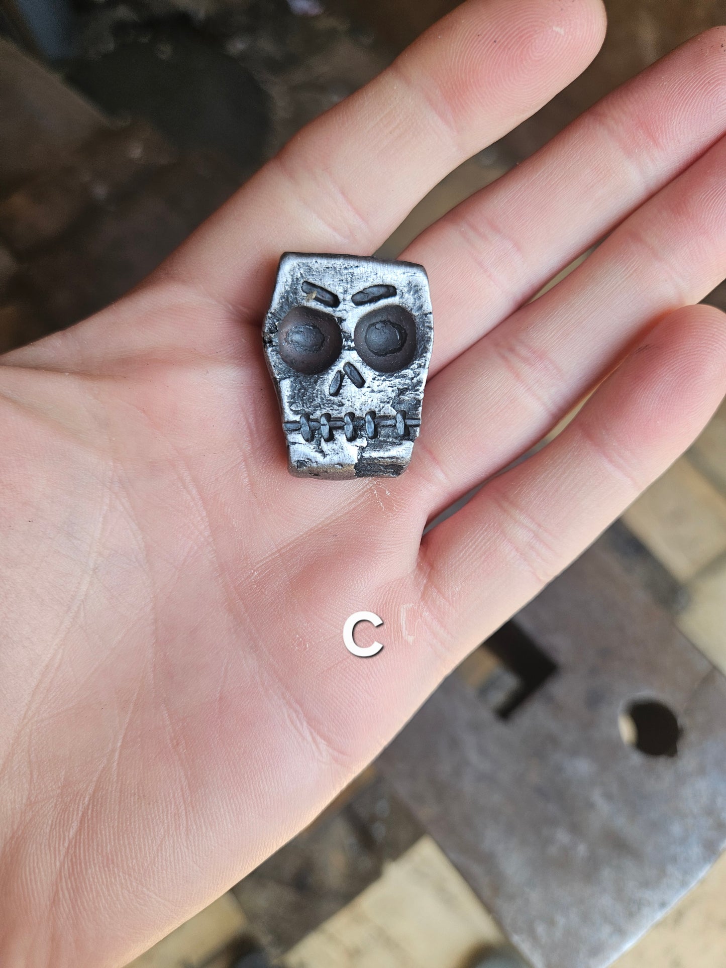 Large Wrought Iron Skull