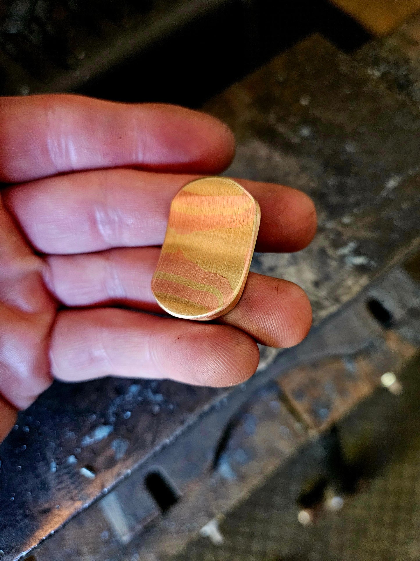 Mokume Gane Mini Worry Stone