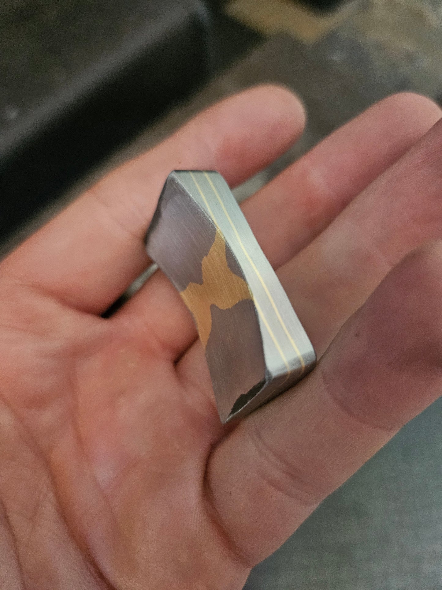 Steel and Brass Worry Stone