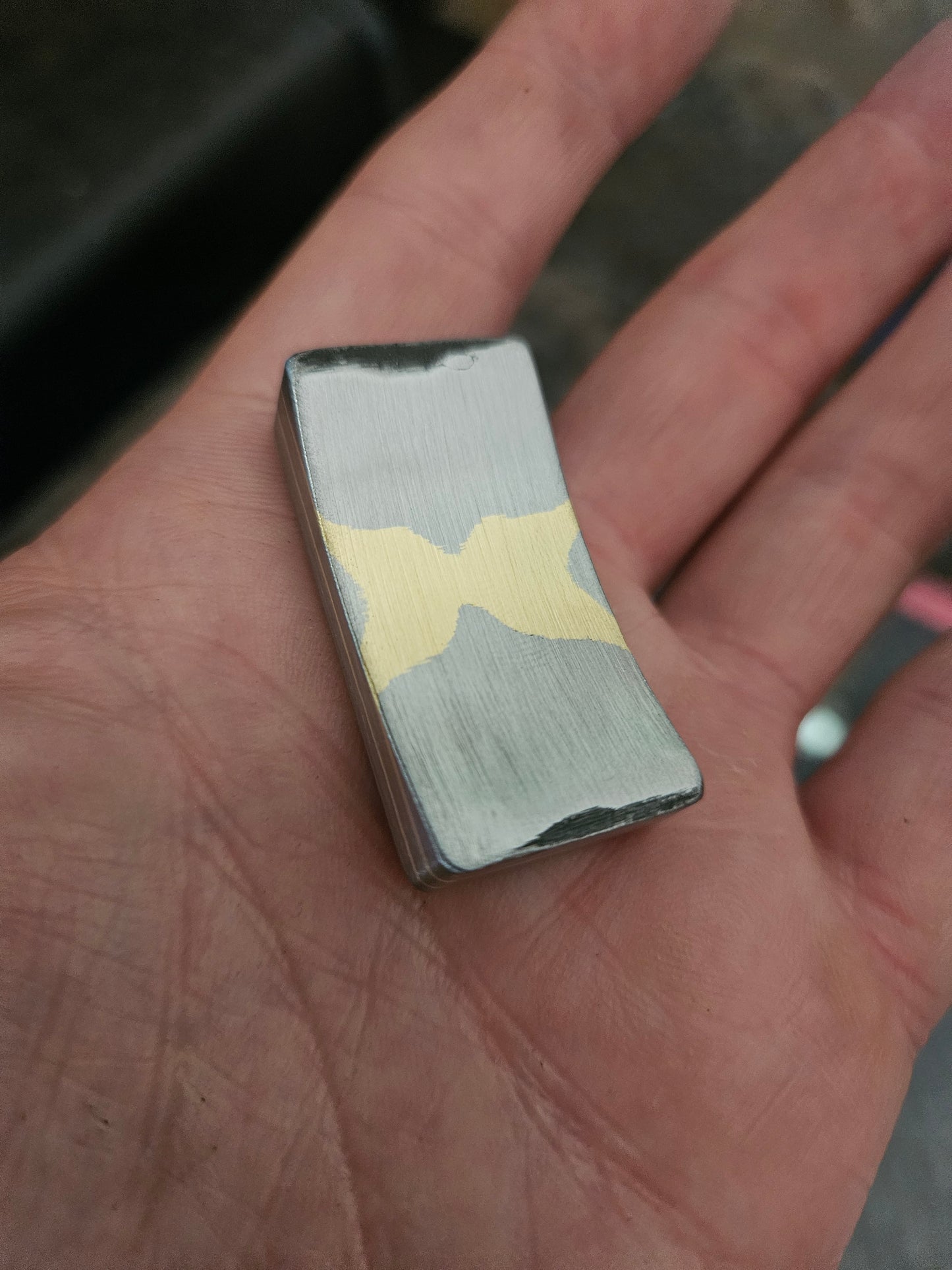 Steel and Brass Worry Stone