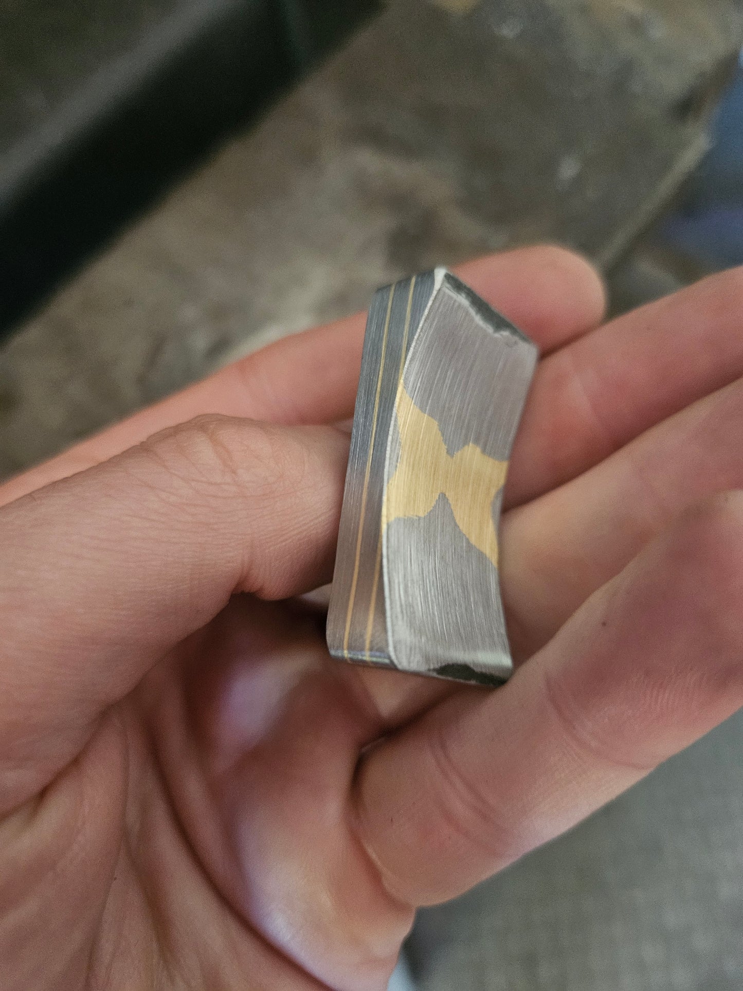 Steel and Brass Worry Stone