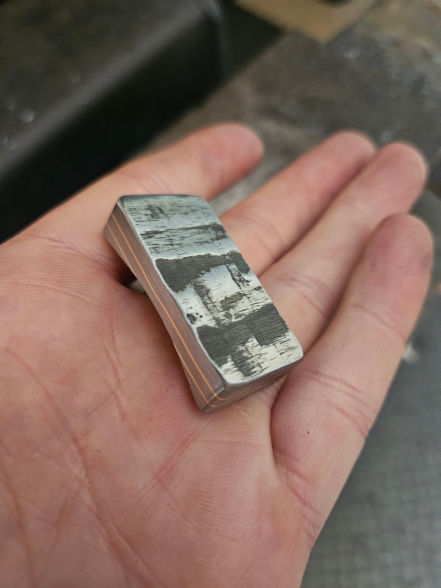 Steel and Brass Worry Stone