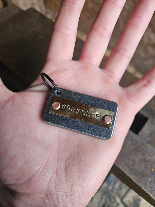 Personalised Steel, Brass, and Copper Keyfob