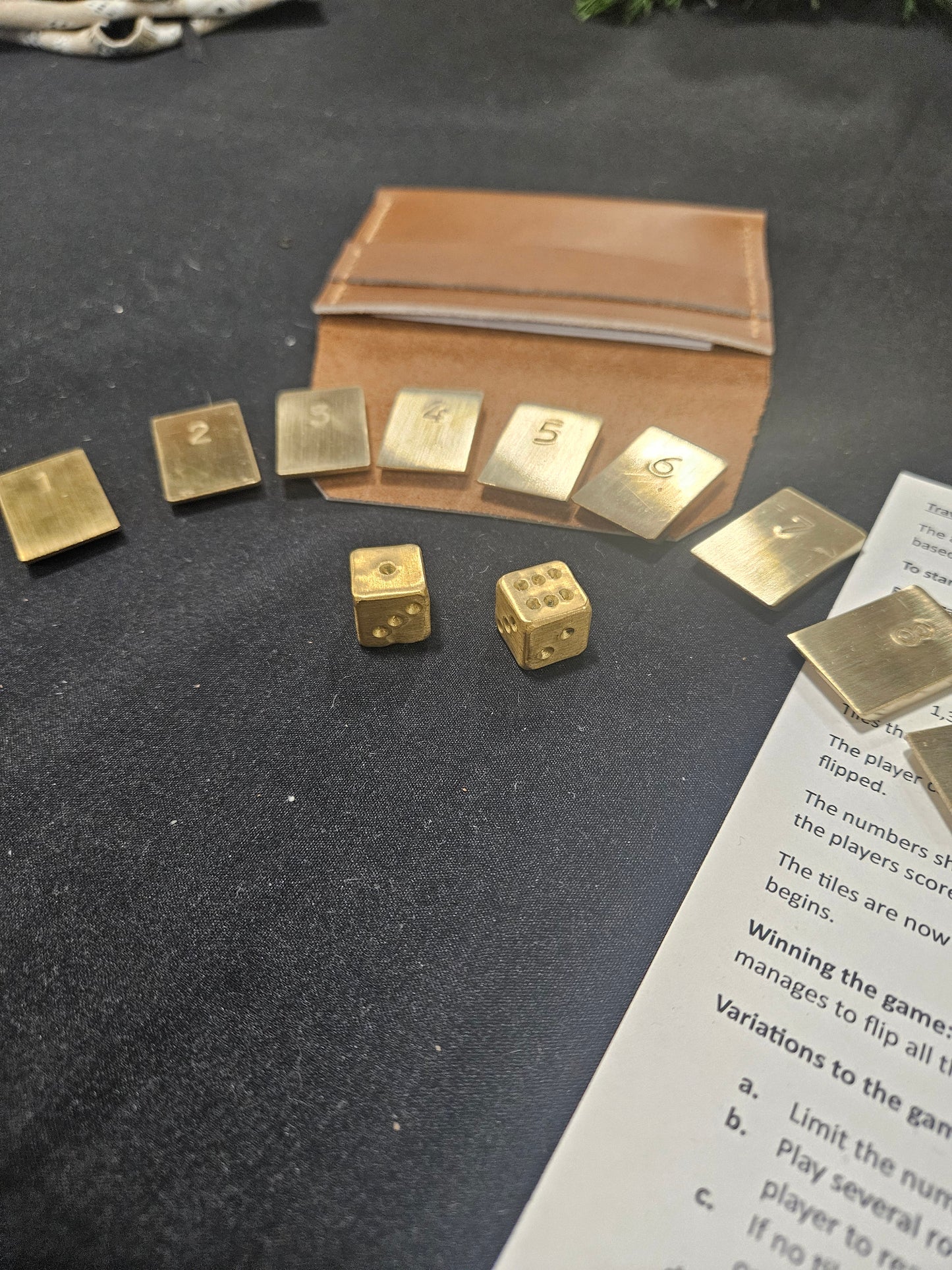 Handmade Brass Shut the Box Game – Pocket-Sized, Premium, and Built for a Lifetime