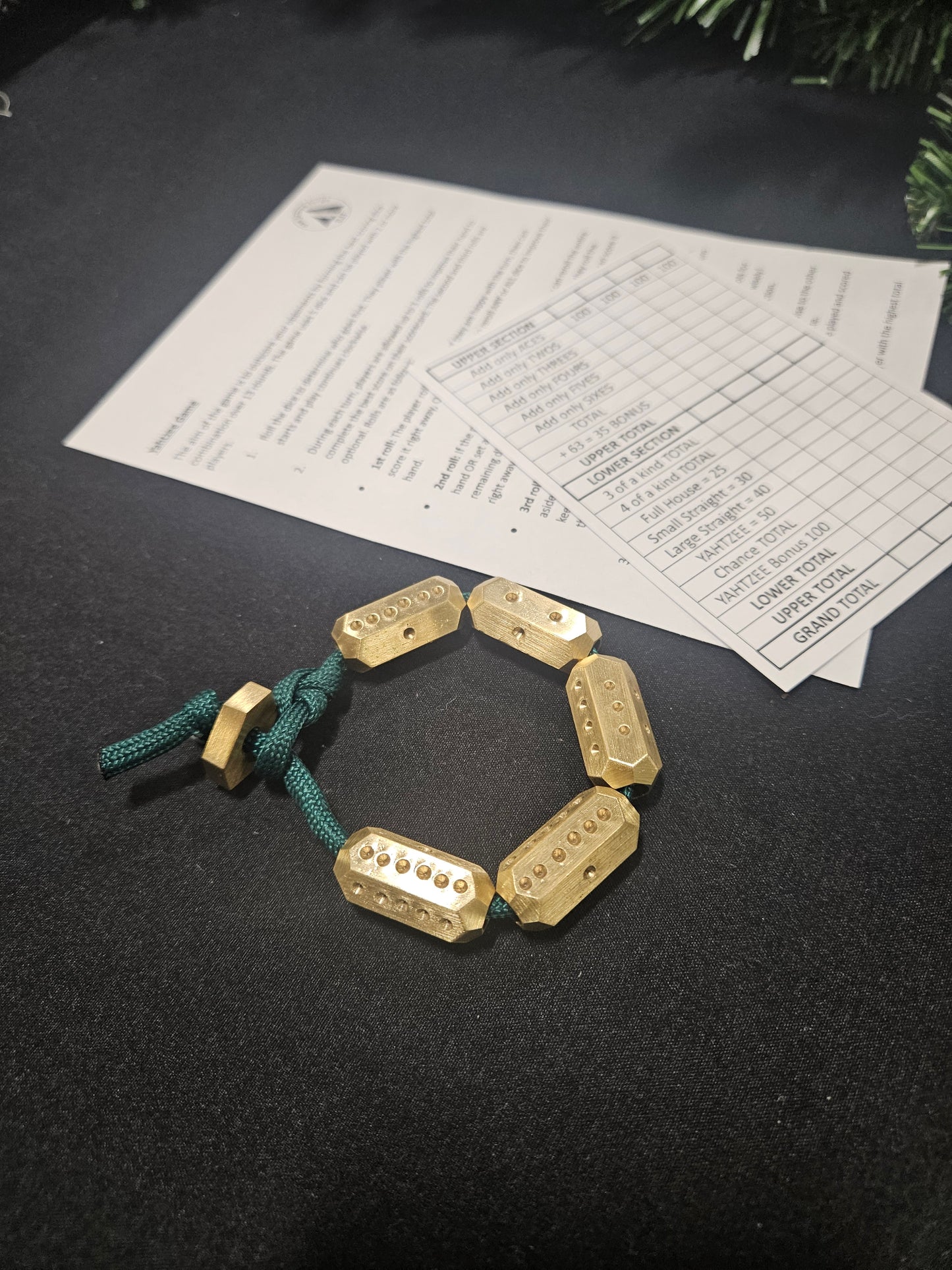 Travel Brass Yahtzee Set
