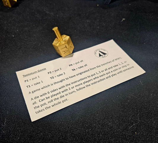 Teetotum Brass Spinning Top Game