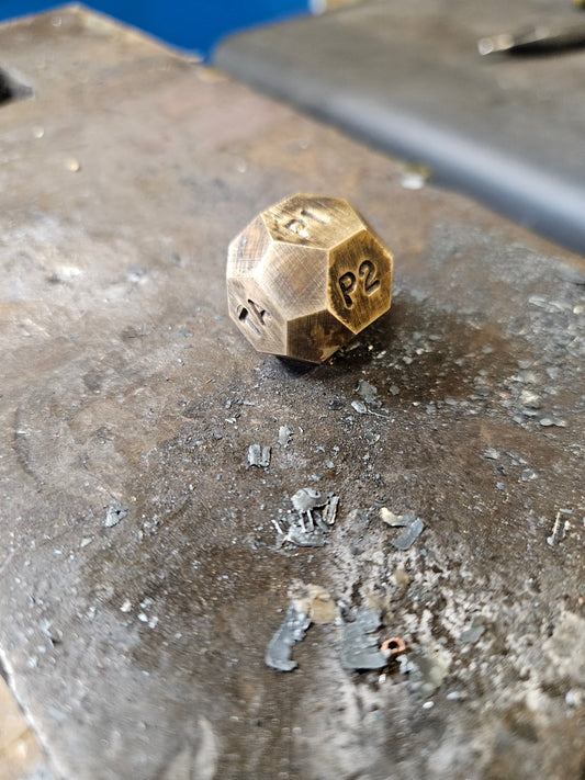 Teetotum Brass Dice Game