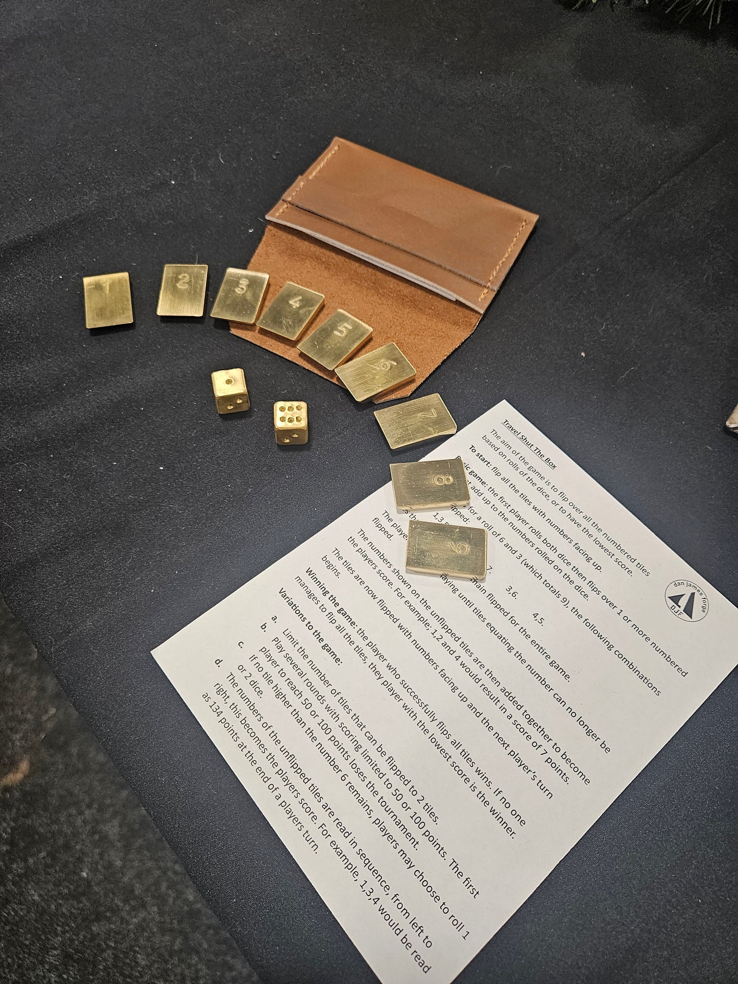 Handmade Brass Shut the Box Game – Pocket-Sized, Premium, and Built for a Lifetime