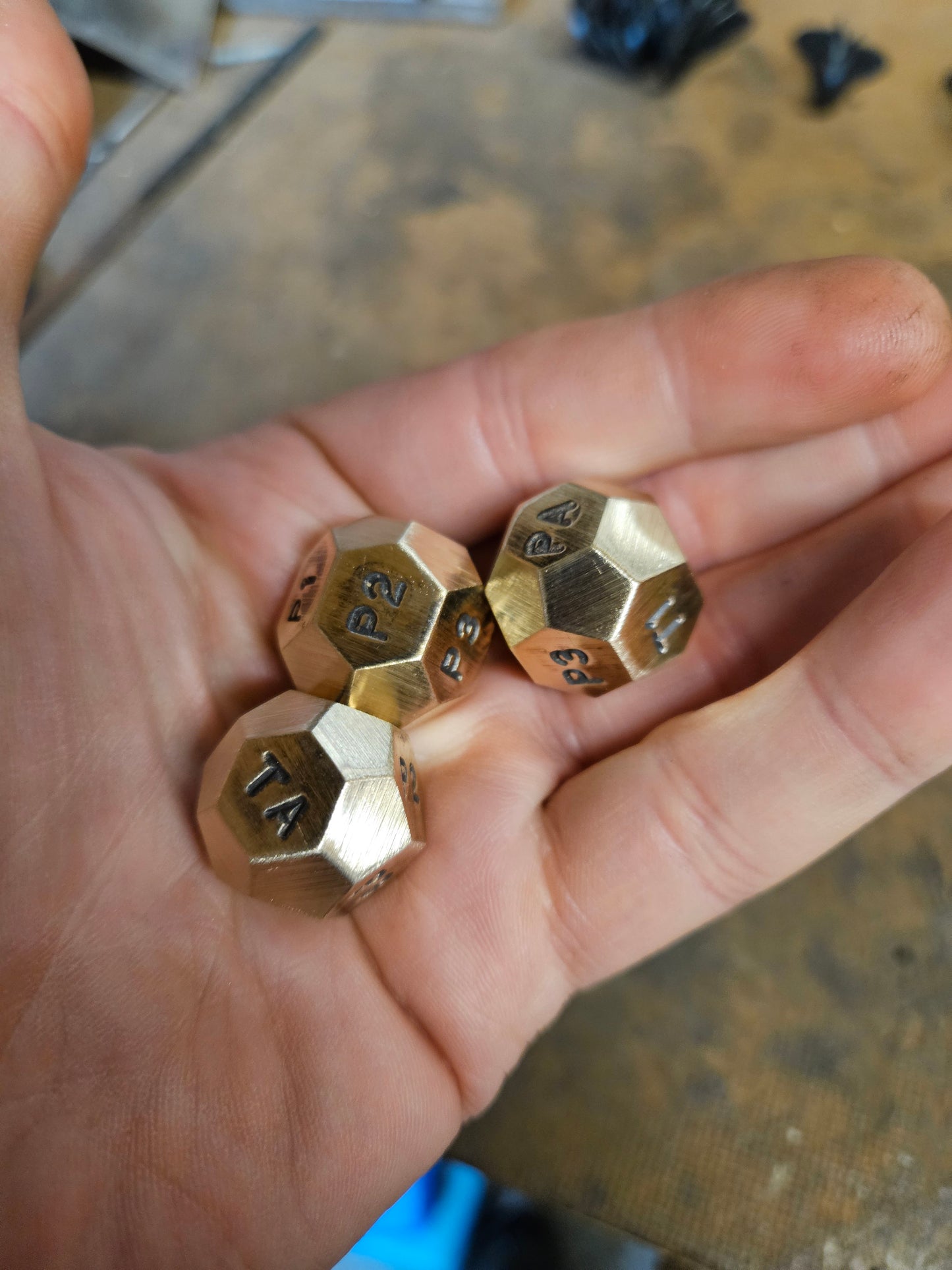 Teetotum Brass Dice Game