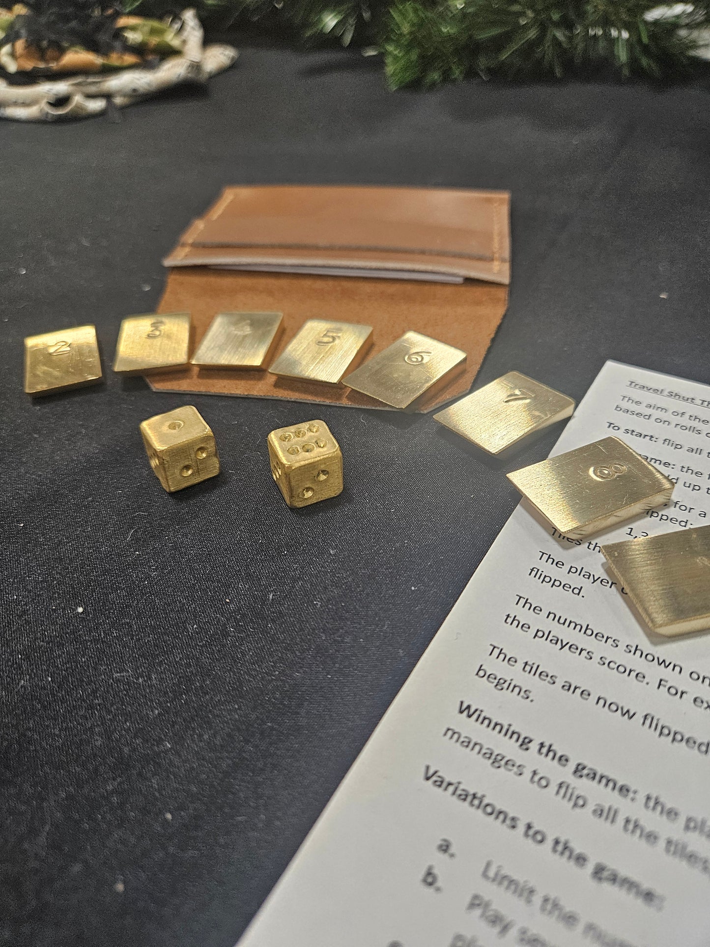 Handmade Brass Shut the Box Game – Pocket-Sized, Premium, and Built for a Lifetime