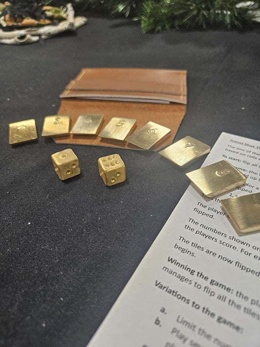 Handmade Brass Shut the Box Game – Pocket-Sized, Premium, and Built for a Lifetime